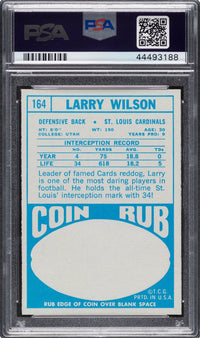 1968 Topps #164 Larry Wilson PSA GEM MINT 10
