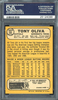 1968 Topps #165 Tony Oliva PSA MINT 9