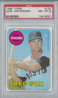 1969 Topps #130 Carl Yastrzemski PSA 8