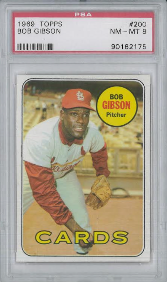 1969 Topps #200 Bob Gibson PSA 8