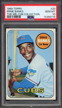 1969 Topps #20 Ernie Banks PSA GEM MINT 10