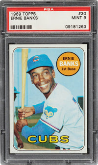 1969 Topps #20 Ernie Banks PSA 9