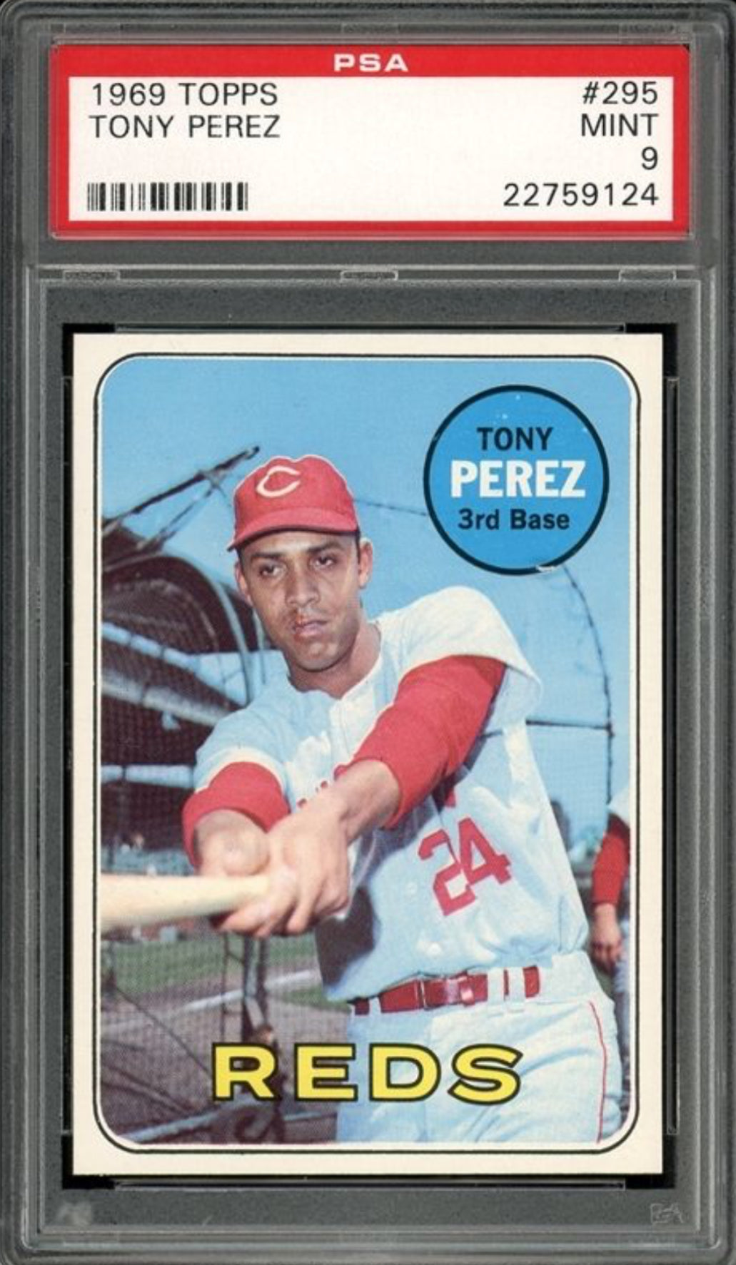 1969 Topps #295 Tony Perez PSA 9