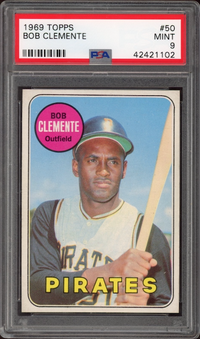 1969 Topps #50 Bob (Roberto) Clemente PSA MINT 9