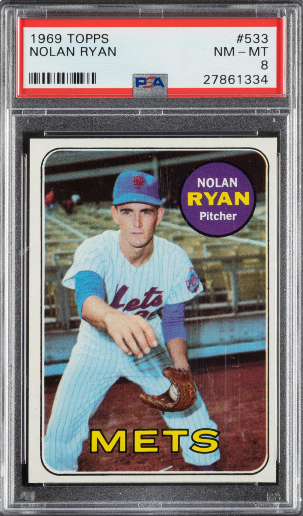 1969 Topps #533 Nolan Ryan PSA 8