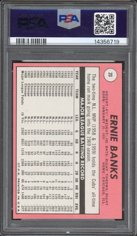 1969 Topps #20 Ernie Banks PSA GEM MINT 10