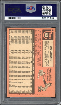 1969 Topps #50 Bob (Roberto) Clemente PSA MINT 9