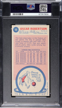 1969 Topps #50 Oscar Robertson PSA 8