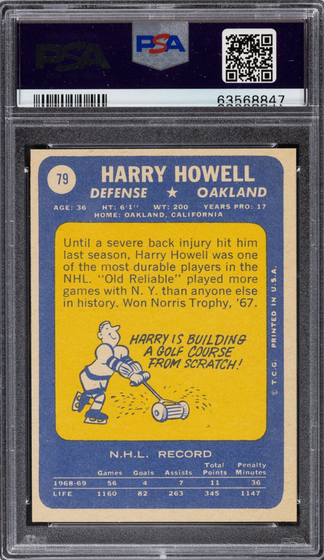 1969 Topps #79 Harry Howell PSA 10