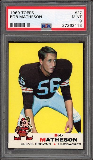 1969 Topps #27 Bob Matheson PSA 9