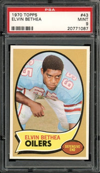 1970 Topps #43 Elvin Bethea PSA 9