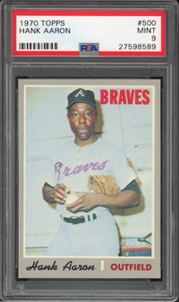 1970 Topps #500 Hank Aaron PSA MINT 9