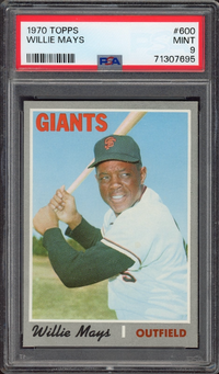 1970 Topps #600 Willie Mays PSA MINT 9