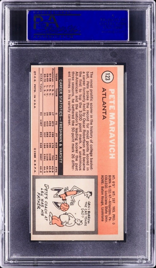 1970 Topps #123 Pete Maravich PSA 8