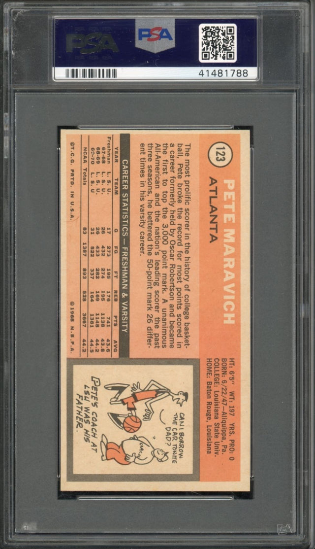 1970 Topps #123 Pete Maravich PSA 9