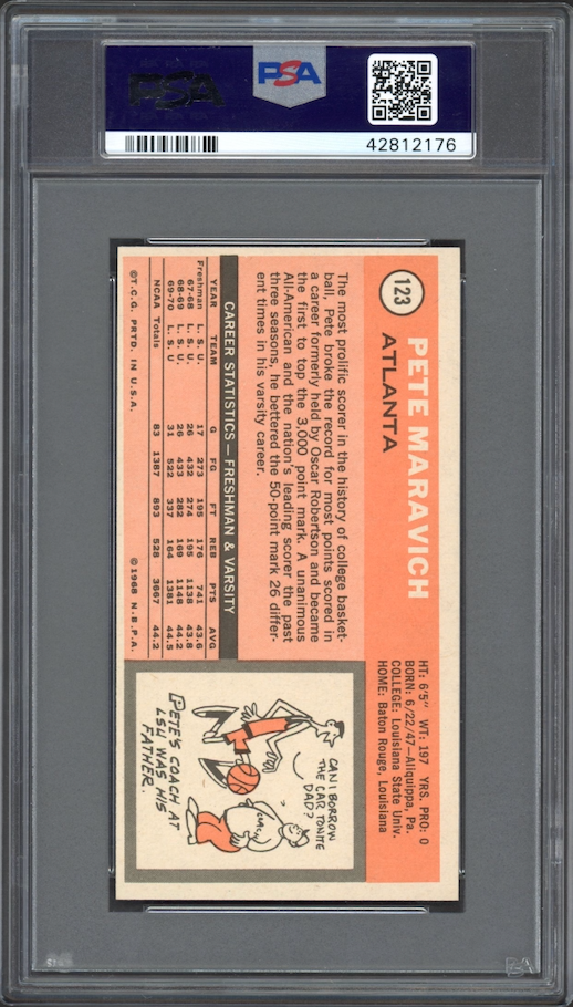 1970 Topps #123 Pete Maravich ROOKIE PSA NM-MT 8