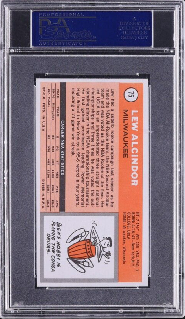 1970 Topps #75 Lew Alcindor PSA 8