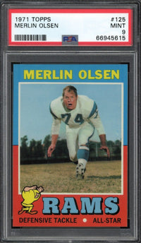 1971 Topps #125 Merlin Olsen PSA 9