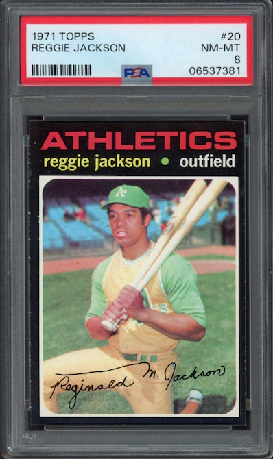 1971 Topps #20 Reggie Jackson PSA NM-MT 8
