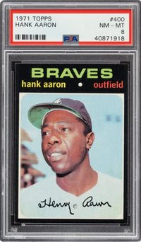 1971 Topps #400 Hank Aaron PSA 8