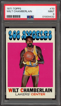 1971 Topps #70 Wilt Chamberlain PSA MINT 9