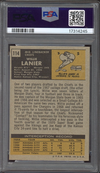 1971 Topps #114 Willie Lanier ROOKIE PSA MINT 9