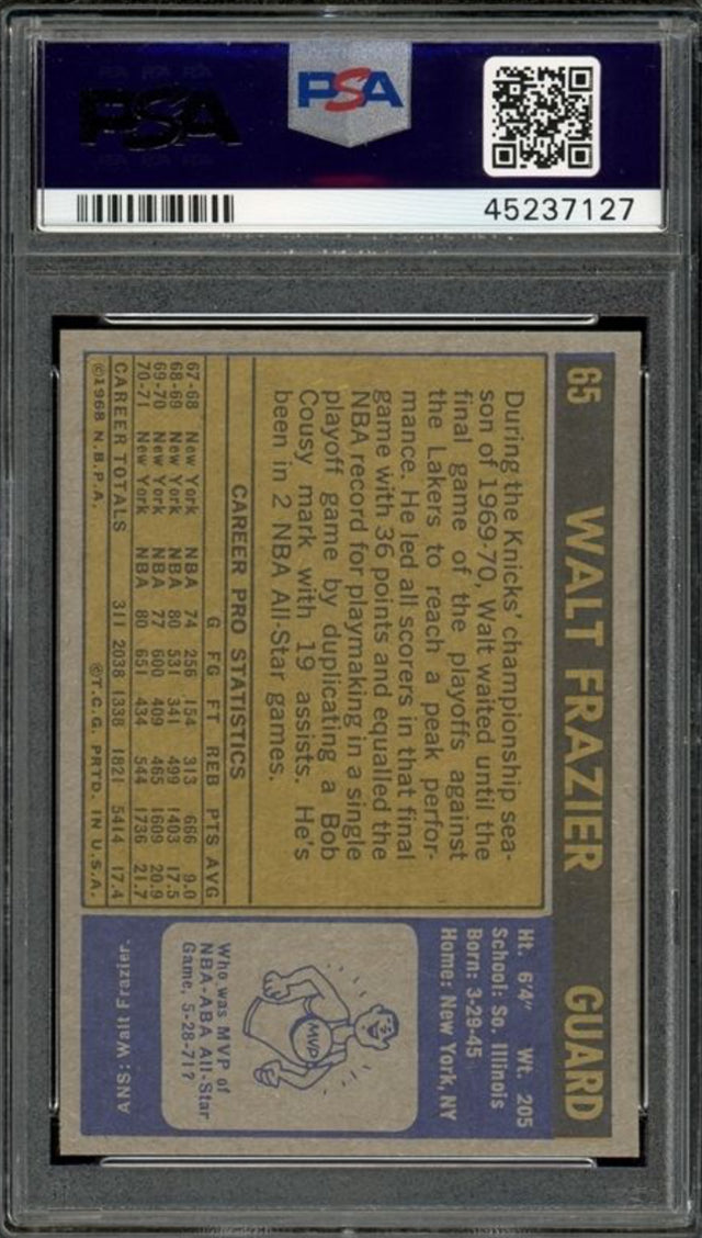 1971 Topps #65 Walt Frazier PSA 9