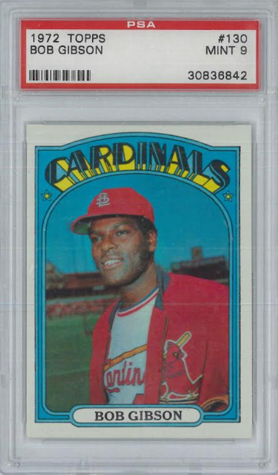 1972 Topps #130 Bob Gibson PSA 9