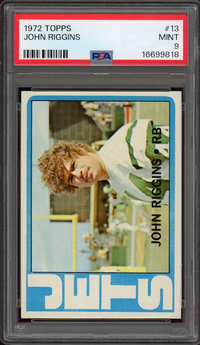 1972 Topps #13 John Riggins ROOKIE PSA MINT 9
