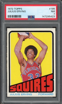 1972 Topps #195 Julius Erving ROOKIE PSA NM 7