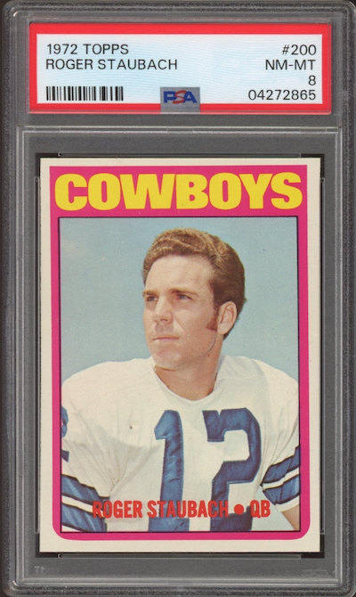 1972 Topps #200 Roger Staubach ROOKIE PSA NM-MT 8
