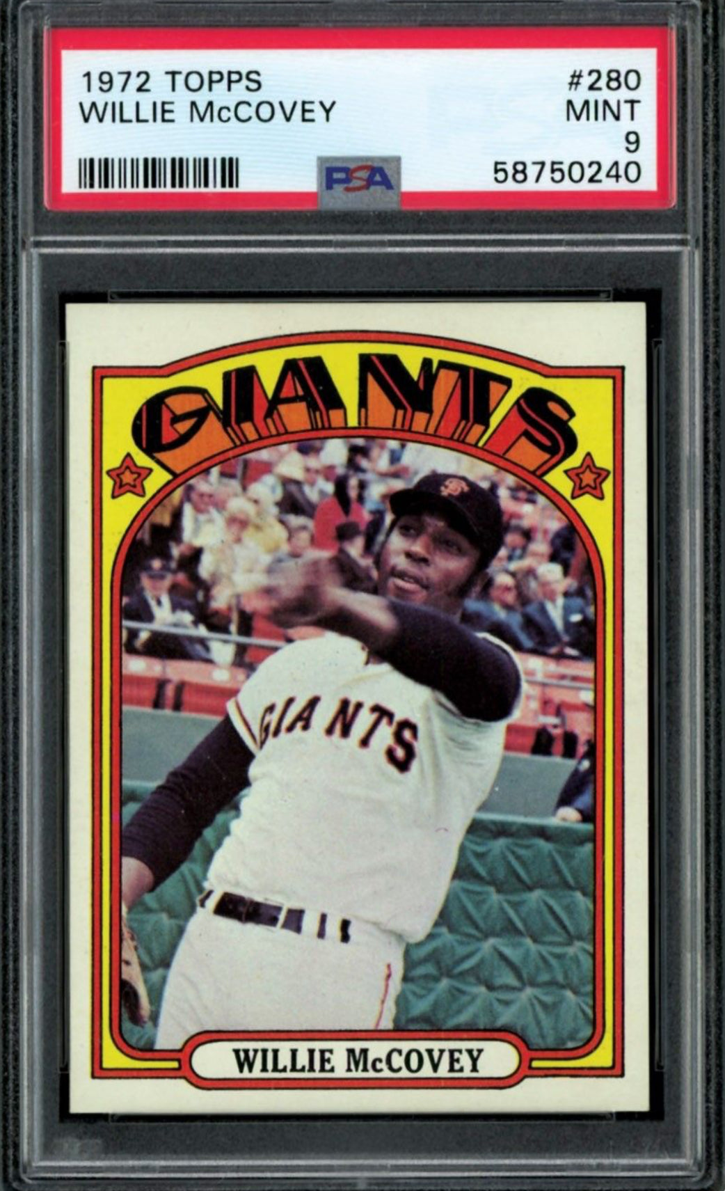 1972 Topps #280 Willie McCovey PSA 9