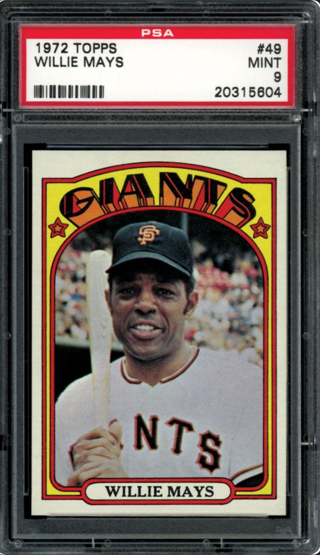 1972 Topps #49 Willie Mays PSA 9