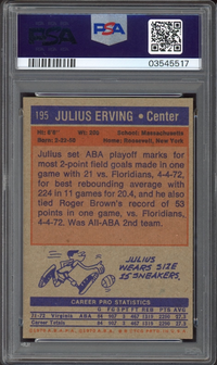 1972 Topps #195 Julius Erving ROOKIE PSA NM-MT 8