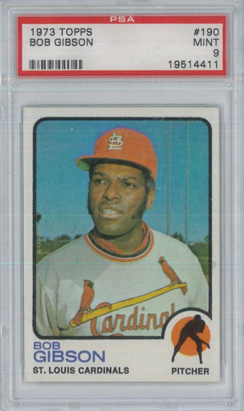 1973 Topps #190 Bob Gibson PSA 9