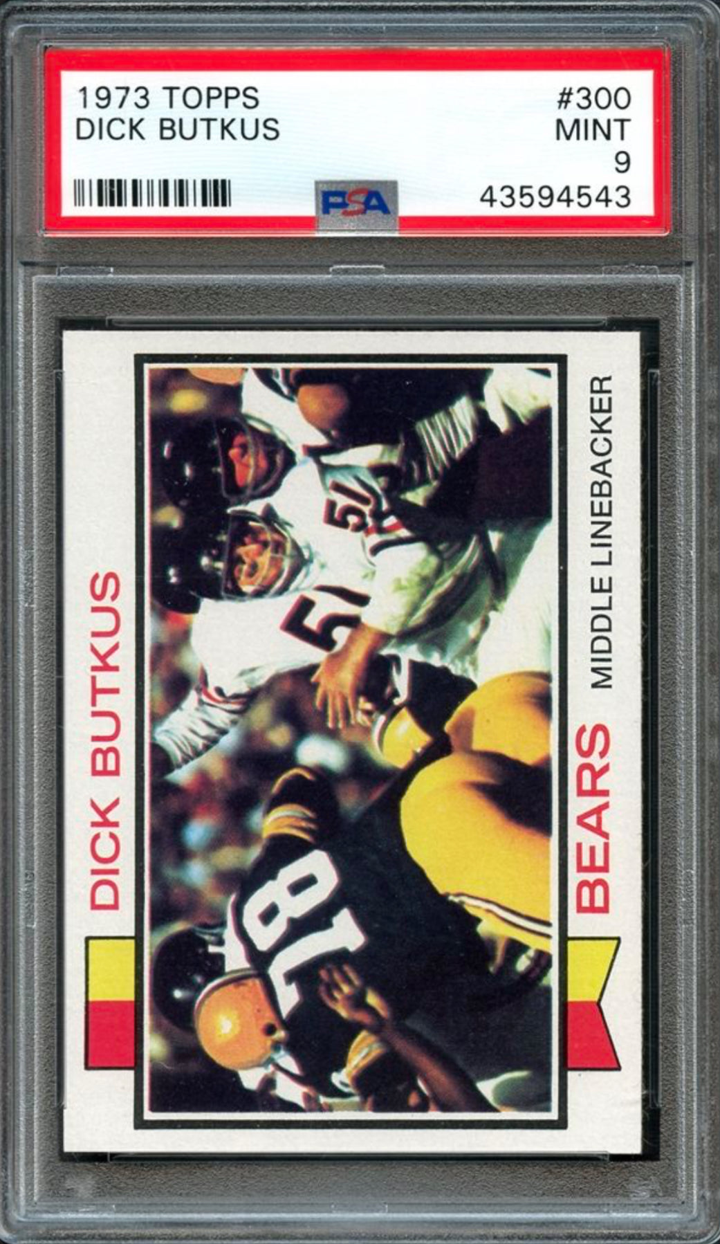 1973 Topps #300 Dick Butkus PSA 9