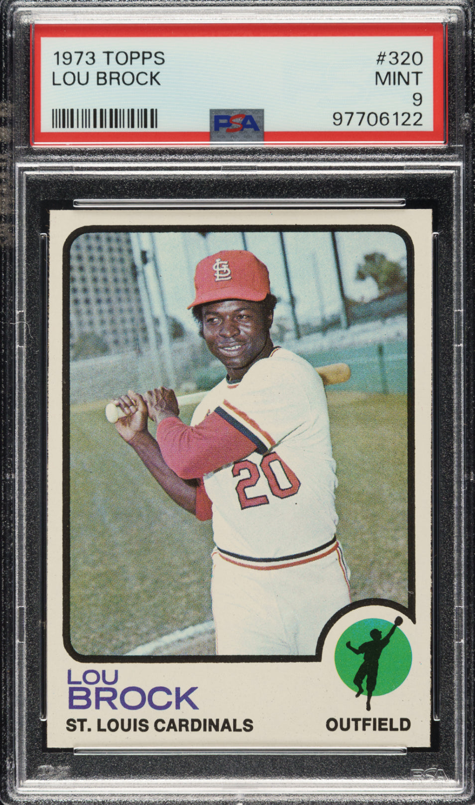 1973 Topps #320 Lou Brock PSA 9