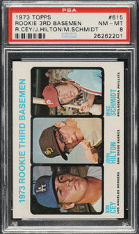 1973 Topps #615 Rookie 3rd Basemen PSA 8