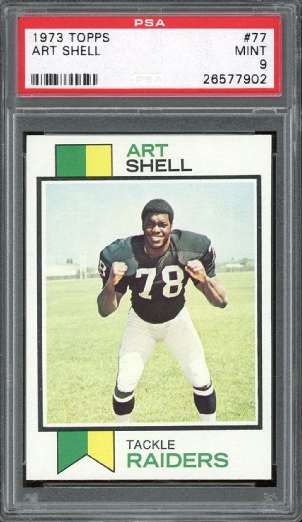 1973 Topps #77 Art Shell PSA 9