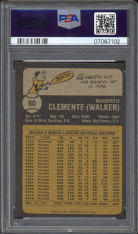 1973 Topps #50 Roberto Clemente PSA MINT 9