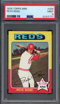 1975 Topps Mini #320 Pete Rose PSA MINT 9