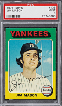 1975 Topps #136 Jim Mason PSA 9