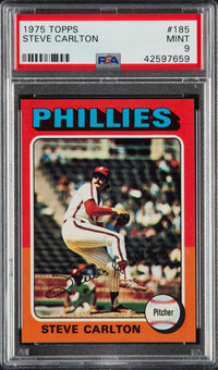 1975 Topps #185 Steve Carlton PSA 9