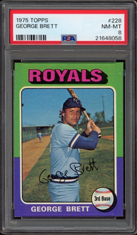 1975 Topps #228 George Brett ROOKIE PSA NM-MT 8