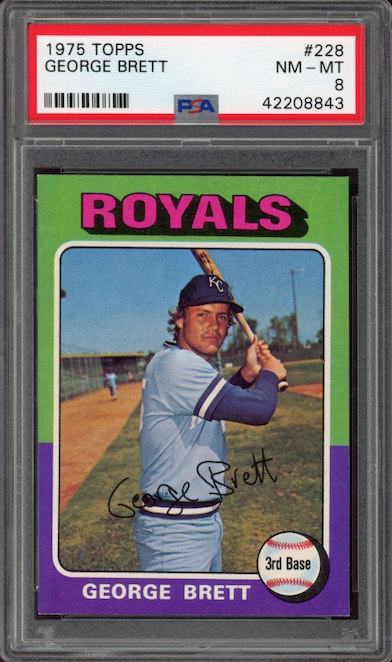 1975 Topps #228 George Brett ROOKIE PSA NM-MT 8