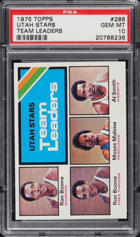 1975 Topps #288 Utah Stars Team Leaders PSA 10
