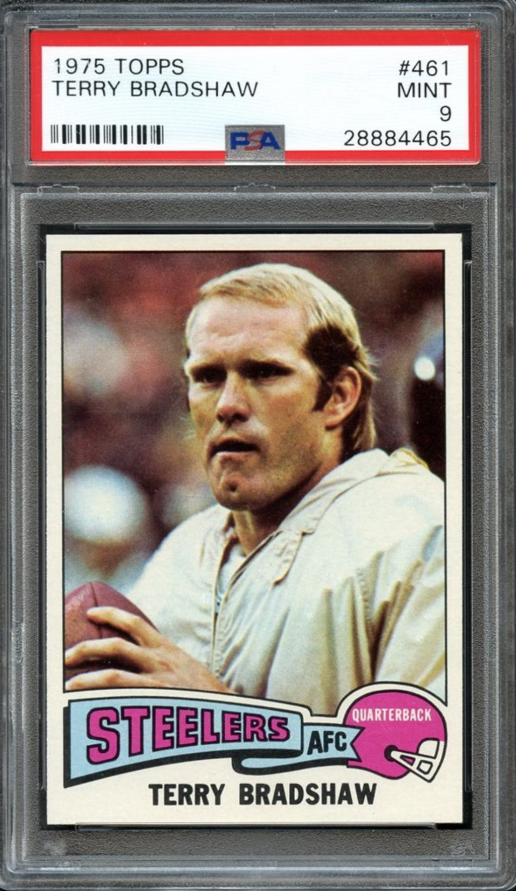 1975 Topps #461 Terry Bradshaw PSA 9