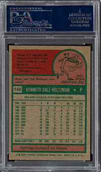 1975 Topps #145 Ken Holtzman PSA 9