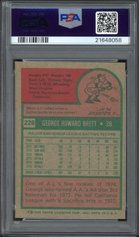 1975 Topps #228 George Brett ROOKIE PSA NM-MT 8