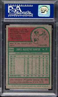1975 Topps #230 Jim Hunter PSA 9